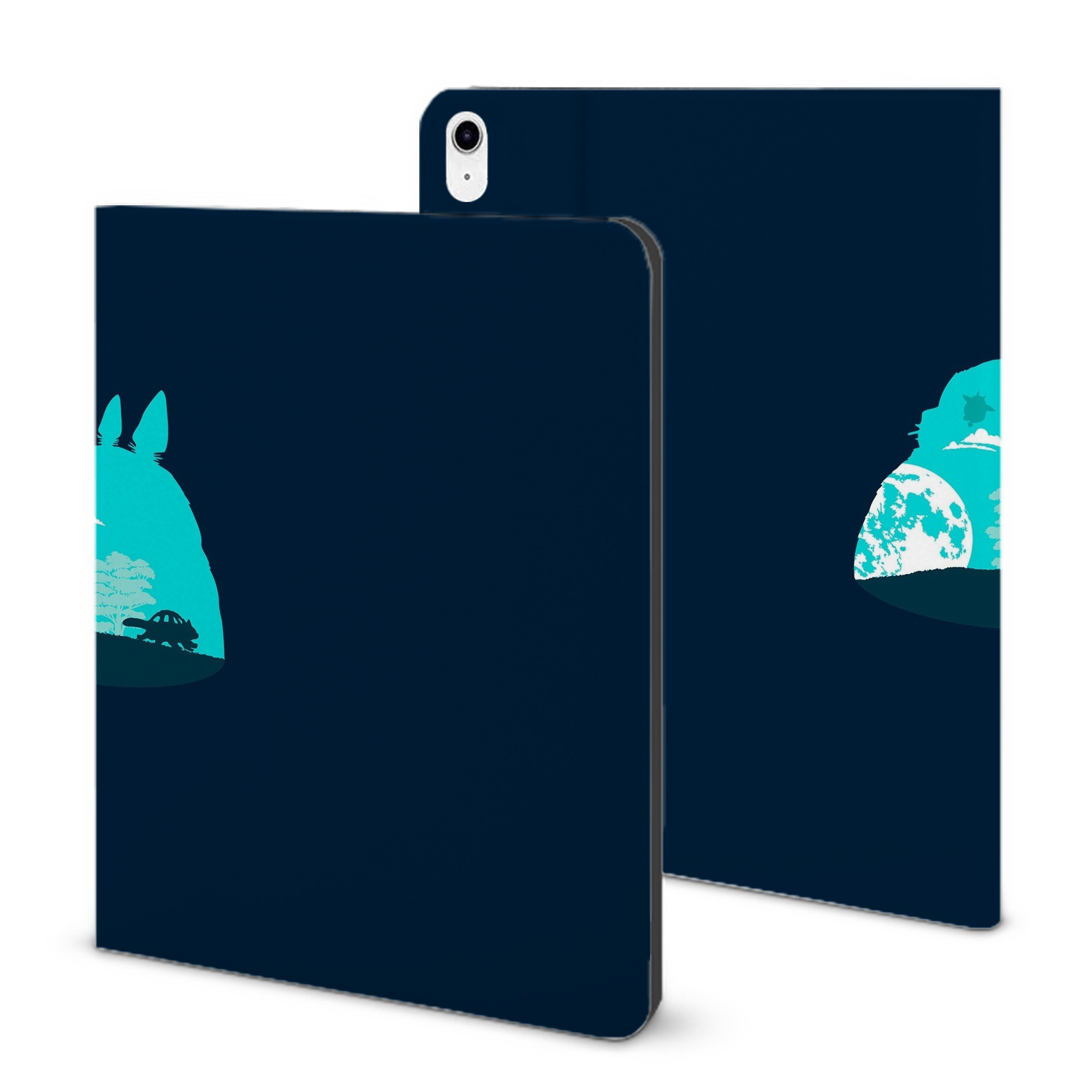 （画像用） となりのトトロ 草壁メイ 草壁サツキ My Neighbor Totoro Satsuki Kusakabe Mei Kusakabe IPad ケース ブック型 PUレザー TPU 耐衝撃 軽量 薄型 ペン収納なし 全面保護 IPad 各モデル対応